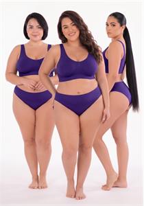 Pack of 3 Purple Plus Size Seamless Bra D+